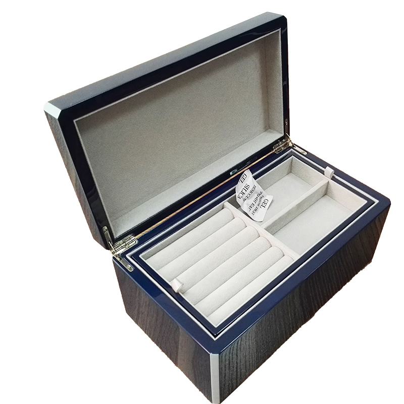 Wooden Jewelry Box with Moveable Tray